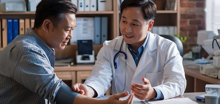 healthcare patient with doctor