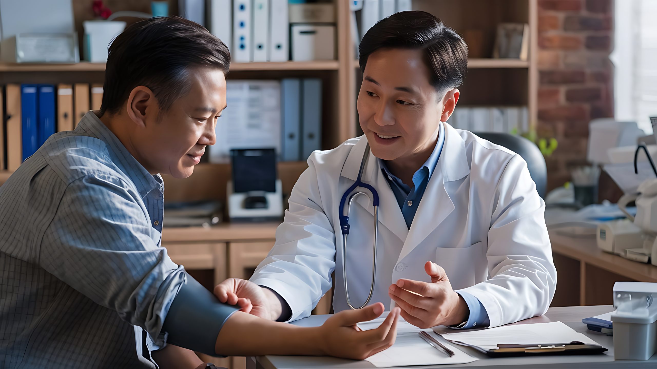 healthcare patient with doctor