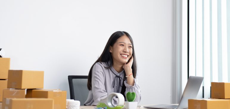 young-woman-was-happy-after-receiving-order-from-internet-customer