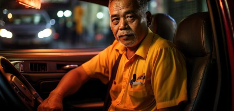 Thai uncle vehicle driving adult